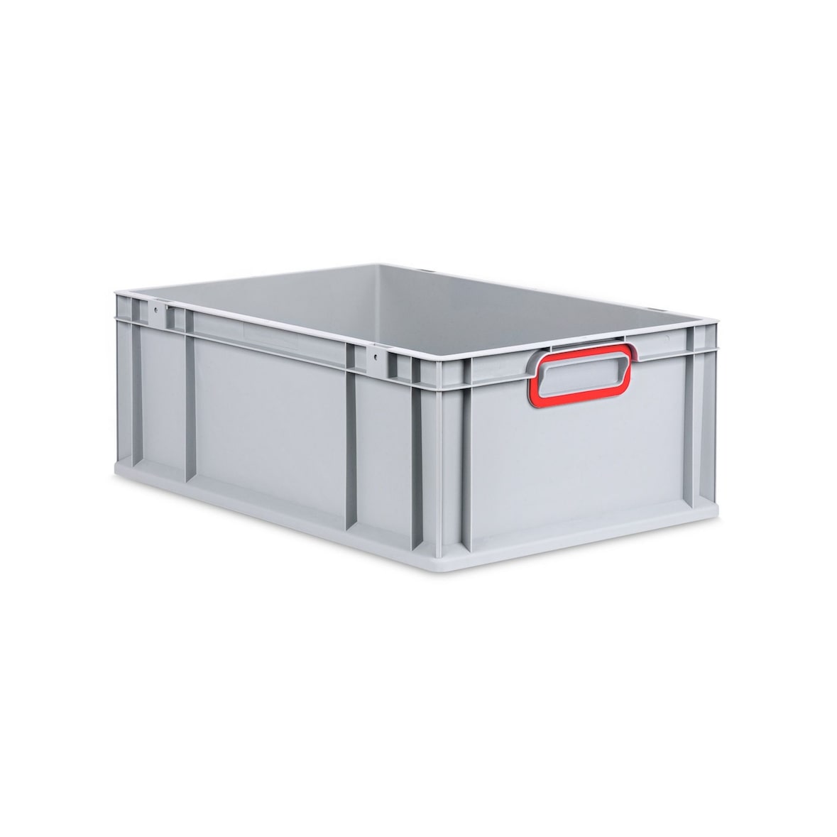 PROREGAL Eurobox NextGen Color | HxBxT 22x40x60cm | 44 Liter | Griffe rot geschlossen | Verstärkter Boden | Eurobehälter