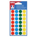 thumbnail of Lot de 5 Etui de 140 pastilles adhésives transparentes assorties, diam. 15 mm (5 feuilles / cdt)