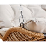 thumbnail of Merax Schaukelbank 2-Sitzer PE-Rattan, Hängeschaukel Garten, mit Kissen & 2 Ketten, abnehmbar waschbar, Beige