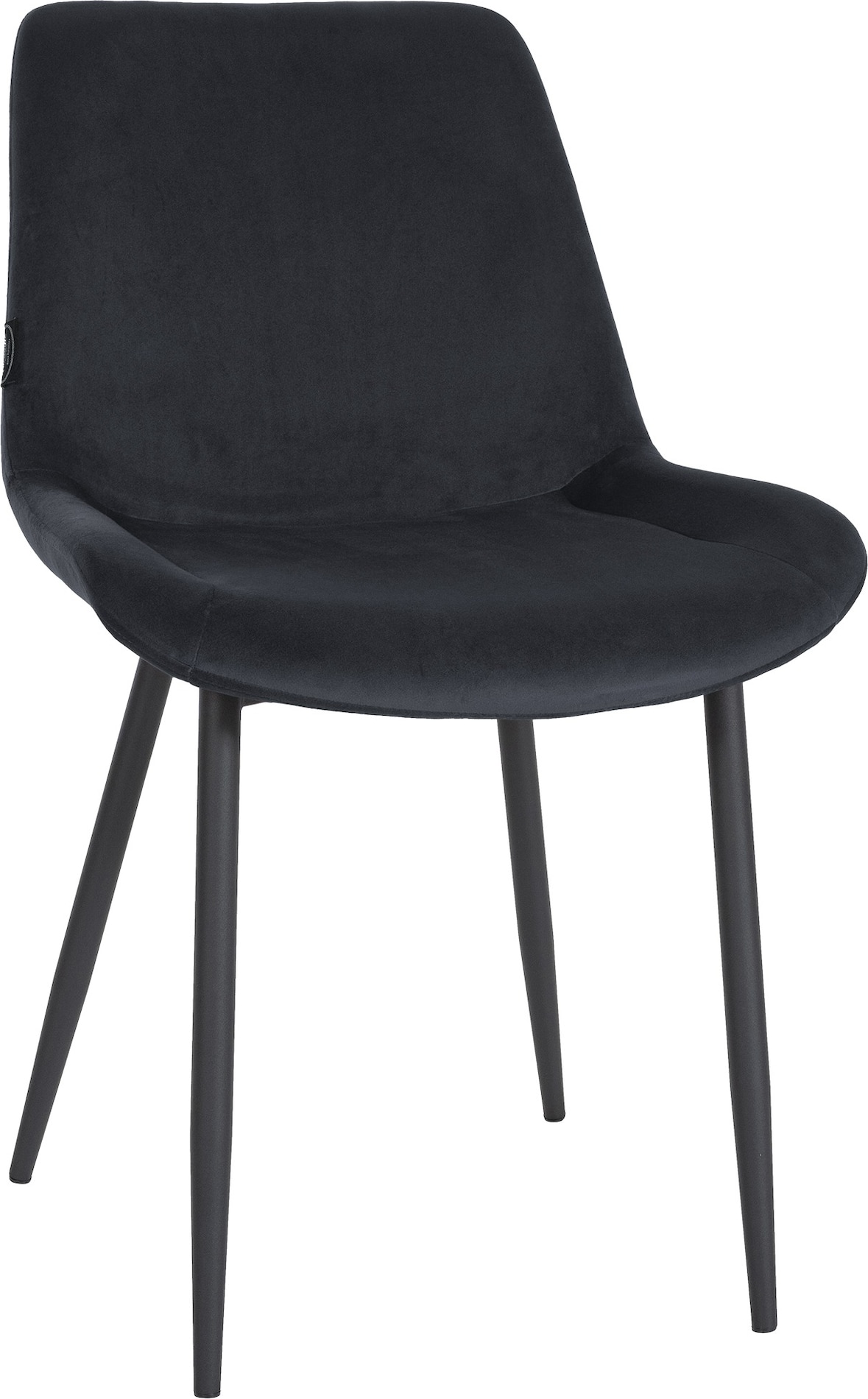 DELUKE® Esszimmerstuhl WIKIL Samt - 80x51x60cm, schwarz, Samt Metall matt schwarz Gestell Stühle EsszimmerstühleEsstisch Stühle Küchenstuhl