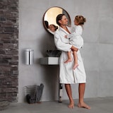 thumbnail of Relaxdays Kosmetikeimer, Wandmontage, Hygieneeimer 3l, Inneneimer herausnehmbar, HxBxT: 25 x 17 x 22 cm, silber/schwarz