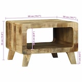 thumbnail of vidaXL Couchtisch Braun 50 x 50 x 35 cm Massivholz Mango