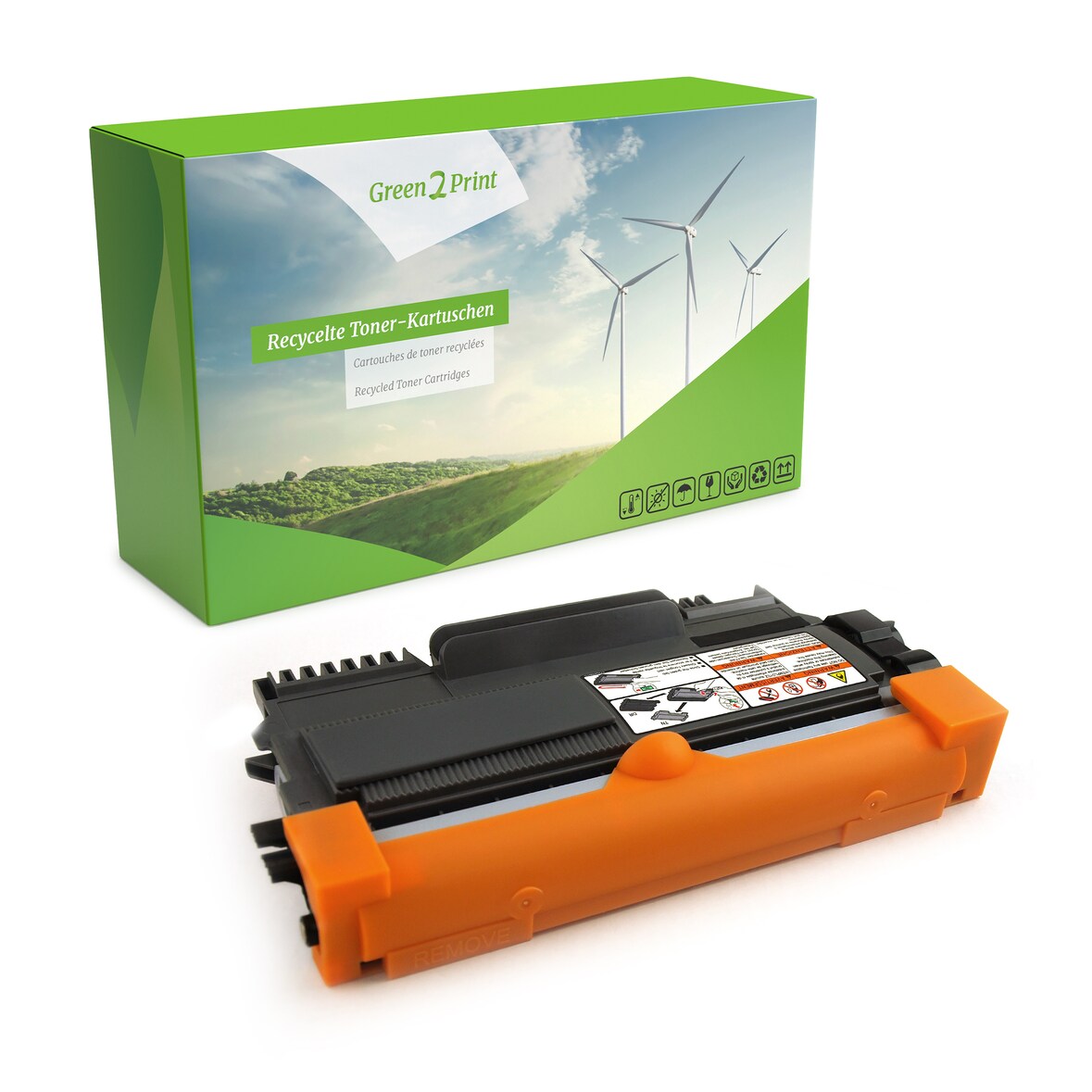 Green2Print Toner schwarz ersetzt Brother TN-2010 passend für Brother DCP7055W, DCP7055, HL2130, HL2135W