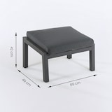 thumbnail of Conjunto de relaxamento reclinável, para jardim, Alumínio, Cor Antracite, Apoio para os pés: 47x60 x38, Poltrona: 72x59x112 cm, Mesa: 60x51cm