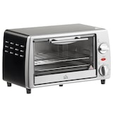 thumbnail of HOMCOM Mini Forno Elétrico 10 Litros 750W com Temperatura até 230 °C Temporizador 60 Minutos Bandeja e Grade 36,5x26x22cm Preto e Prata