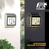 thumbnail of BEARWARE LED Solar Hausnummernleuchte, Wandlicht mit Nummernset, Warmweiß, PIR, Solarpanel, Ein-/Ausschalter