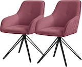 thumbnail of ML-Design Esszimmerstühle 2er Set Altrosa Textil, drehbar mit Armlehne, 360° Drehstuhl Polsterstuhl Esszimmer
