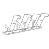 thumbnail of Anlehnparker 2604 XBF | Fahrradständer einseitig | für 4 extra breite Fahrräder | erweiterbar | Abwechselnde Hoch-/Tiefeinstellung | mit Anlehnbügel