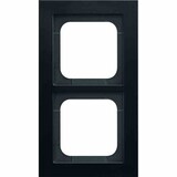 thumbnail of Rahmen, 2f, schwarz, matt, Metall, geeignet für Geräteeinbaukanal, geeignet für Unterputz-Installation, Aluminium