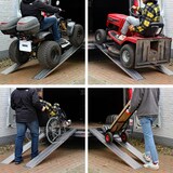 thumbnail of TRUTZHOLM 2x Auffahrrampe 200 cm Tragkraft 400 kg Alu profiliert Verladerampe Motorradrampe grau