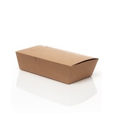 thumbnail of Meal-Box 800ml 400 Stk, to go, take away, biologisch abbaubar, natürliches Design, weiße Innenschicht