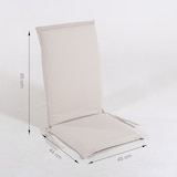 thumbnail of Pacote 6 unidades - Almofada para poltrona de jardim reclinável com encosto. Olefina cor crua