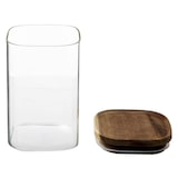 thumbnail of FIVE - Jarro quadrado 'Hermet' 1 litro vidro e acácia