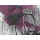 thumbnail of Dethloff Hosenträger Y-Form Holländer rot meliert 120cm 36mm breit Leder mit Knöpfen