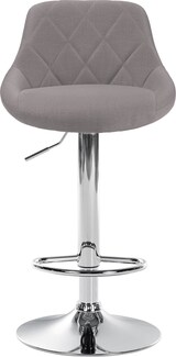thumbnail of CHEFGASTRO Barhocker CAPE VERDE Stoff Chrom HxBxT 83x46x49cm Stoff Grau Barstuhl