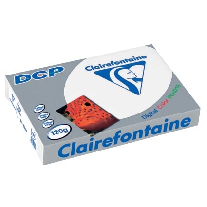CLAIREFONTAINE Ramette de 250 feuilles papier Blanc DCP copieur, Laser, Jet d'encre couleur 120 gr A4