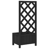 thumbnail of vidaXL Pflanzkübel mit Spalier Schwarz Massivholz Tanne