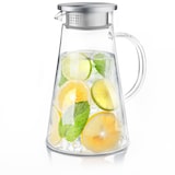 thumbnail of Arendo Glaskaraffe 1900 ml, Edelstahl-Deckel, hitze- und kältebeständig, BPA frei