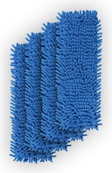 thumbnail of Ersatzbezug "Blau" für Bodenwischer ( 4er Pack ) - 40cm - Chenille Wischbezug, für alle gängigen Klapphalter - Bezug für alle Bodenarten