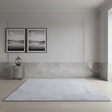 thumbnail of Teppich Schlafzimmer Unifarben Elegant Waschbar Strapazierfähig Wohnzimmer Esszimmer Silber 60x110 cm – NECKAR von Kadima Design
