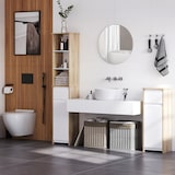 thumbnail of kleankin Armario Alto de Baño Mueble Columna de Baño con 1 Puerta Cajón y 3 Estantes Balda Ajustable para Cocina Salón 32,6x30x171,2 cm