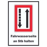 thumbnail of Fahrwasserseite an Steuerbordbord halten Symbol und Text A6 Rückseite selbstklebend
