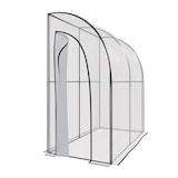 thumbnail of Serra A Casetta Da Parete Muro In Acciaio Per Giardino Piante Fiori Orto Copertura Trasparente in PVC 2 Porte Avvolgibili A Cerniera 200x100x215 Cm