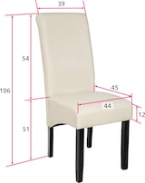 thumbnail of tectake 8 sedie da sala da pranzo con seduta ergonomica - crema - 403990