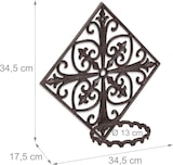 thumbnail of Relaxdays Blumenhalter Wand, Gusseisen, antik, Wandblumentopfhalter Garten, Ø 13 cm, dekorativ verziert, dunkelbraun