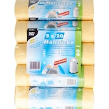 thumbnail of PAPSTAR 500 Müllsäcke mit Zugband, HDPE 60 l 71 cm x 64 cm gelb