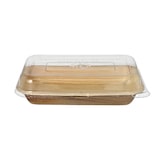 thumbnail of 50 Schalen, Palmblatt eckig 200 ml 4,8 cm x 12 cm x 18 cm mit rPET Deckel "Kombipack"