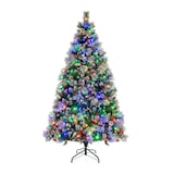 thumbnail of COSTWAY Árvore de Natal artificial LED de 210 cm, árvore de Natal iluminada com pinhas, bagas vermelhas e suporte metálico