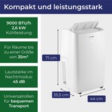 thumbnail of KLAMER Mobile Klimaanlage mit Abluftschlauch und Wassertank, 12000 BTU/h, 3-in-1 Klimagerät für Räume bis 35m², mit Luftentfeuchter, Kühlung und Vent…