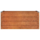 thumbnail of Helloshop26 - Jardinière bac lit surélevé plantes fleurs terrasse jardin de jardin rouillé 100 x 40 x 45 cm acier corten marron 02_0039858
