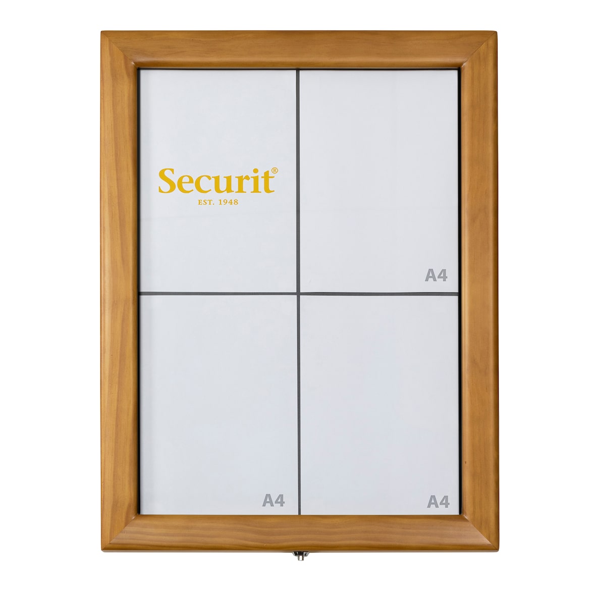 Securit® Expositor de Menu LED A4 "Classic" - Teca - 4 faces