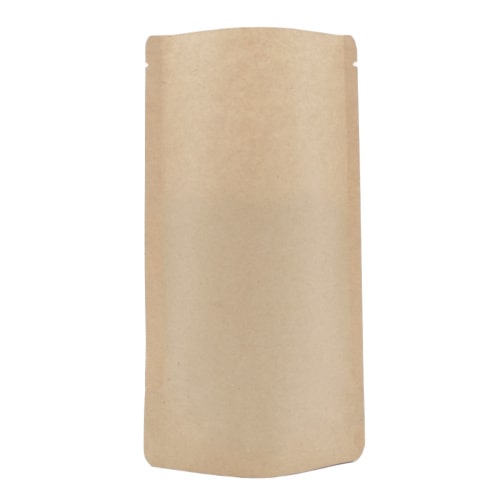 1000 Doypack Bodenbeutel Standbodenbeutel aus Kraftpapier braun 110x185+65mm