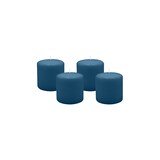 thumbnail of 4er Set Stumpenkerzen/Adventskranzkerzen Petrol Blau Ø 100 x 100 mm
