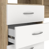 thumbnail of WellHome - Secretária com 3 Gavetas em cor Carvalho e Branco 121 x 49 x 73 cm - Segre Oak