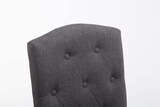 thumbnail of Barhocker LIKEL - Stoff Dunkelgrau 42x57x113 cm Braun | Barstuhl Mit Lehne Tresenhocker Tresenstuhl Kneipenhocker Kneipenstuhl