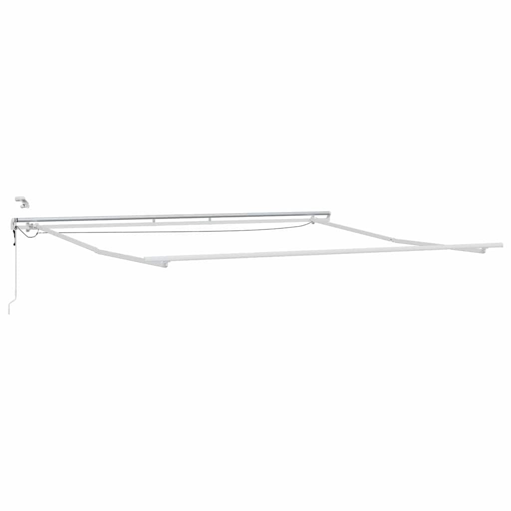 vidaXL Markisenrahmen mit LED-Lichtleisten Weiß 500 x 350 cm Aluminium