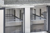 thumbnail of GastroHero Pizzakühltisch Mini 1400x800 mm Granitplatte 3 Türen Edelstahl Umluft +2 bis +10 °C Pizzatisch ECO