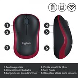 thumbnail of LOGITECH - Souris sans fil optique - M185 Rouge Logitech