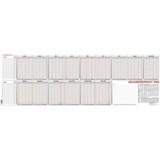 thumbnail of Urlaubsübersicht, 15 Monate, für 25 Mitarbeiter, 97,4 x 31 cm, Spalte Resttage hinter jedem Monat