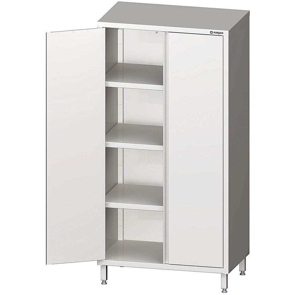 Stalgast Edelstahl Hochschrank mit Flügeltüren, 700x700x2000 mm, verschweißt