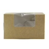 thumbnail of ECOLOMIQUE - 50 Pcs - Boîte sandwich carton brun avec fenêtre PLA - 12,5 x 7,7 x 7,2 cm - ECO210BLSQ1K