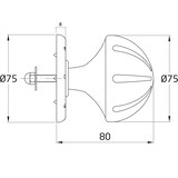 thumbnail of Haustürknauf Durchzugsschraube Türknopf Schwarz matt Haustür-Zubehör Design 1