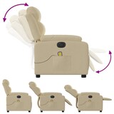 thumbnail of vidaXL Massagesessel Elektrisch Creme Stoff