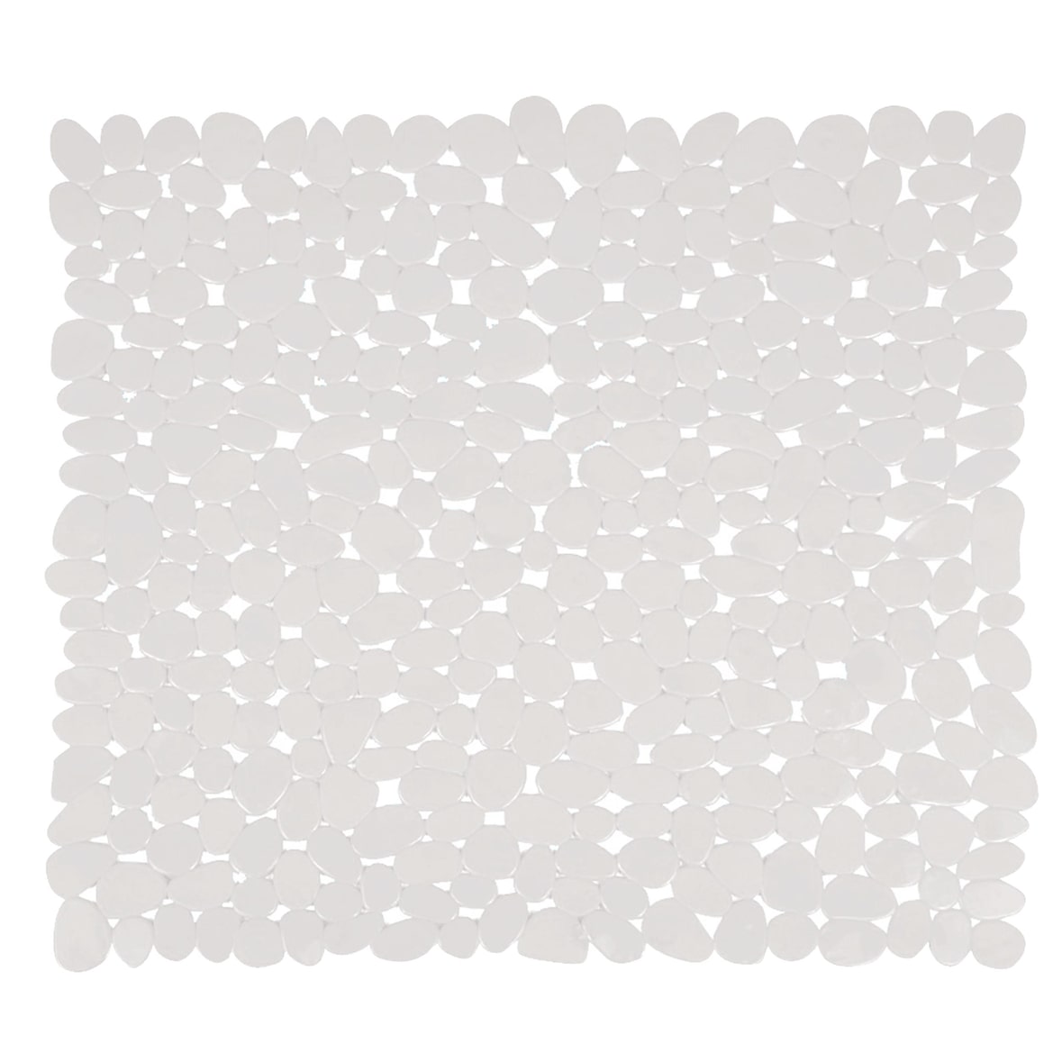 MSV - Tappetino da bagno 53x53 cm design pietra in bianco