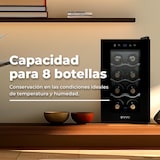 thumbnail of EVVO Vinoteca para 8 botellas VT8, termoeléctrico, 8-18ºC regulable, muy silencioso 35 dB, pantalla táctil, diplay LED, luz interior