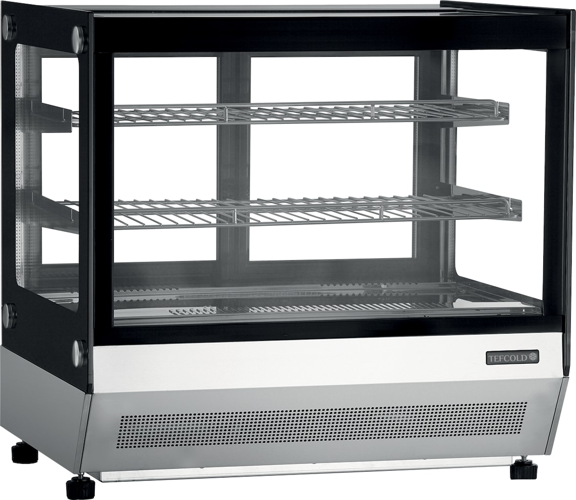 TEFCOLD Display-Backwarentheke LCT750F/BLACK 120l Edelstahl / Glas